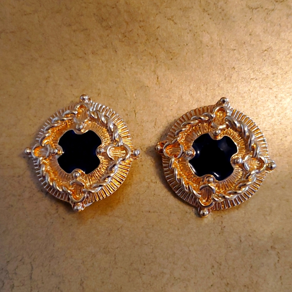 St. John Earrings Vintage Clip